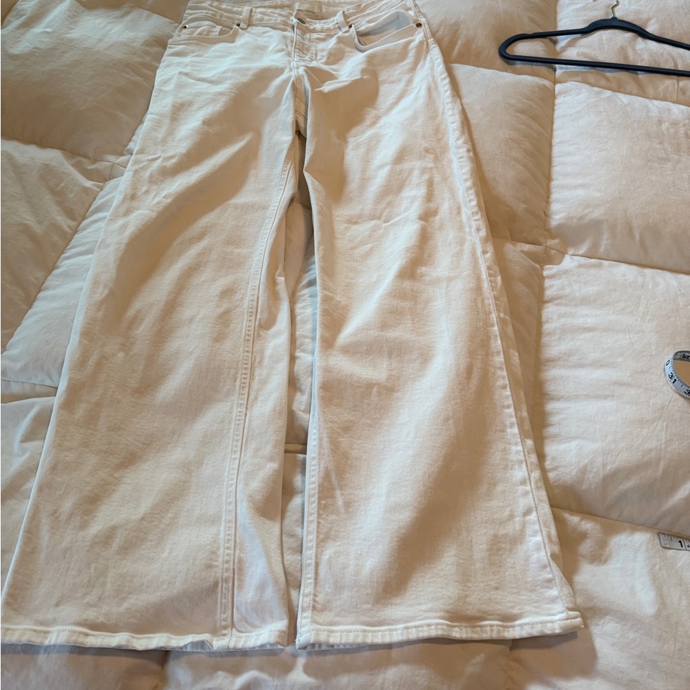 H&M Off-White Denim Pants